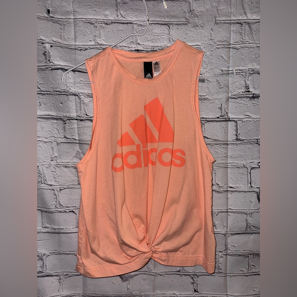 Orange Adidas workout tank top
